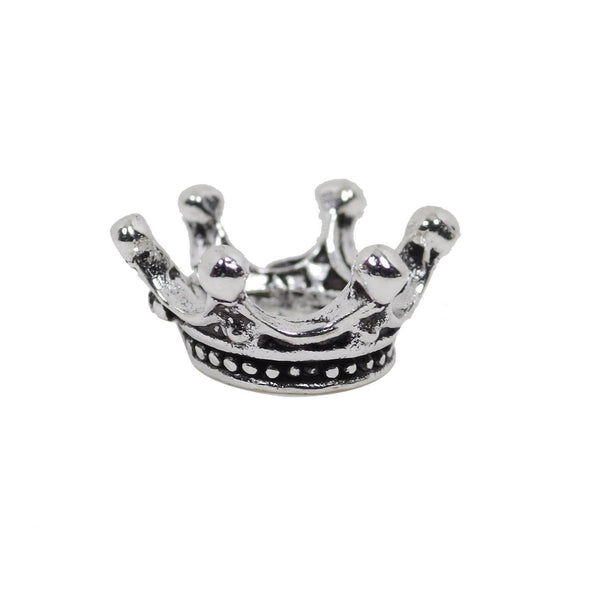 10 Crown Charm Charms Antique Silver Tone Pendant