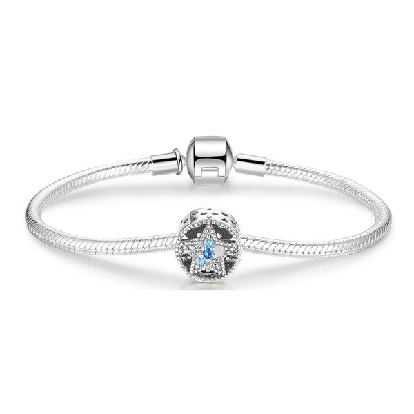 Authentic Pandora Blue Star Charm Spacer Bead