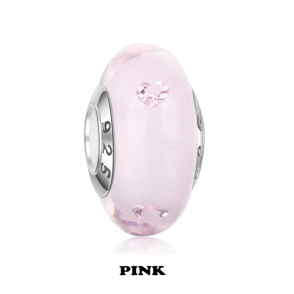 Pink Pandora Charm 925 Sterling Sliver Spacer Bead Fits Pandora Bracelet