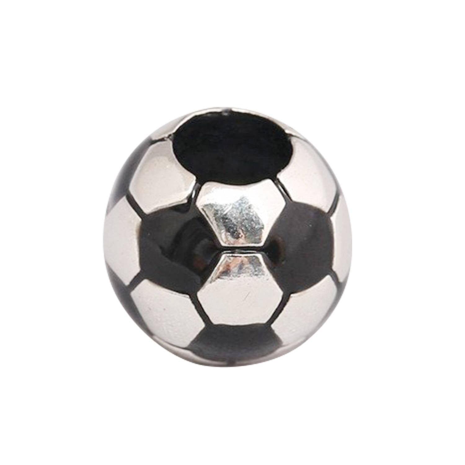 925 Sterling Silver Football Charm Bead for Bracelet Pendant