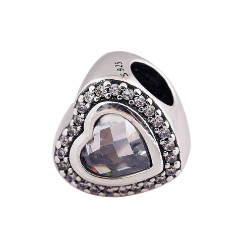 Authentic Pandora Heart Shape Charm Spacer Bead