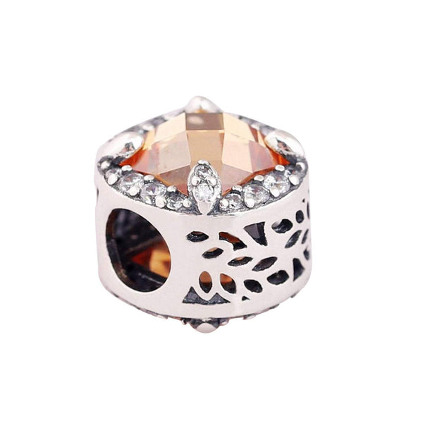 Authentic Pandora Brown Glow Charm Spacer Bead