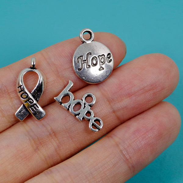 11 Pcs Bulk Wholesale Love Theme Charm Silver Tone