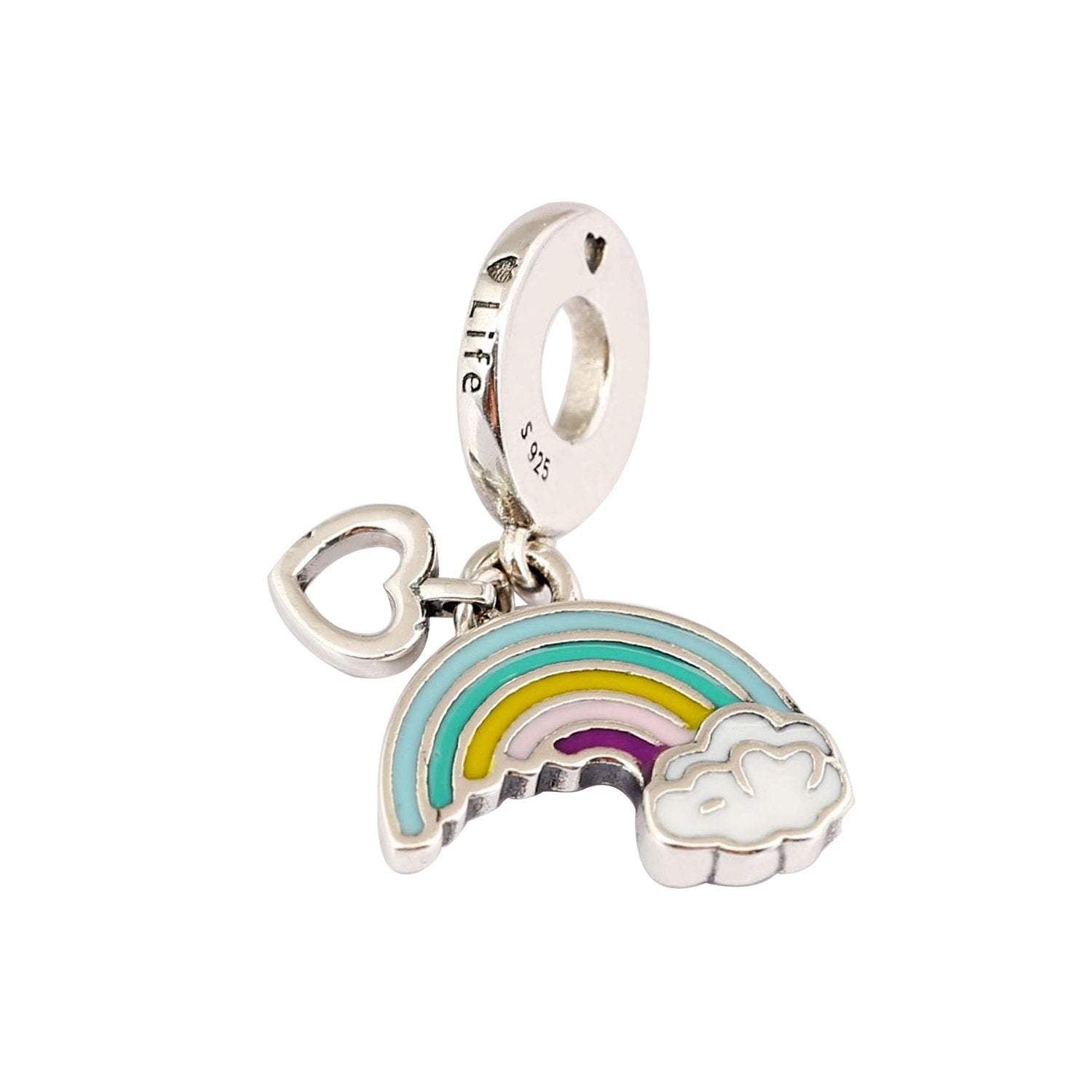 Authentic Pandora Charm Rainbow and Cloud Bead