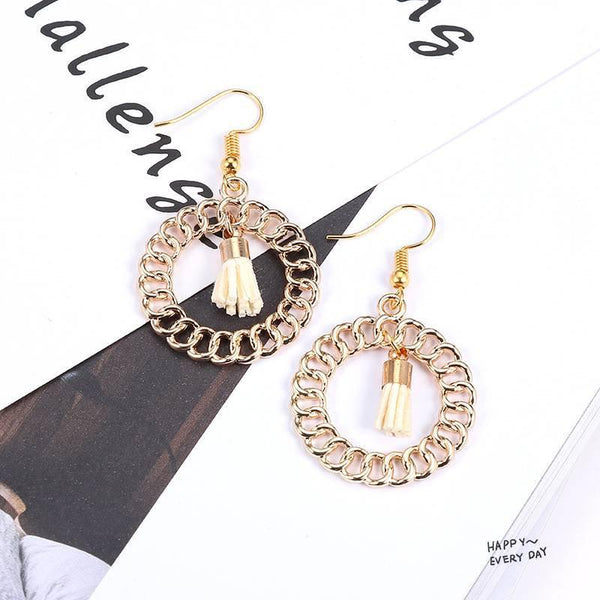 2 Pcs Gold Plated Circle Charm for Jewelry Making