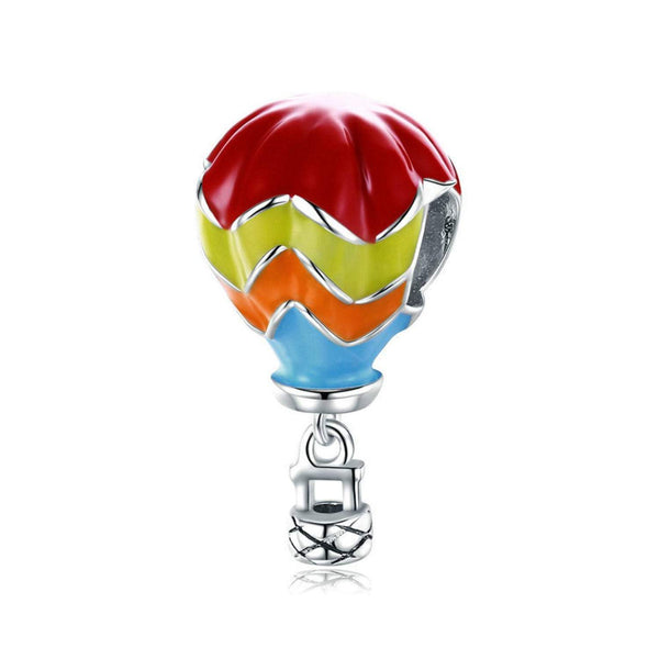 925 Sterling Silver Turkey Hot Air Balloon Charm Bead for Charm Bracelet Pendant