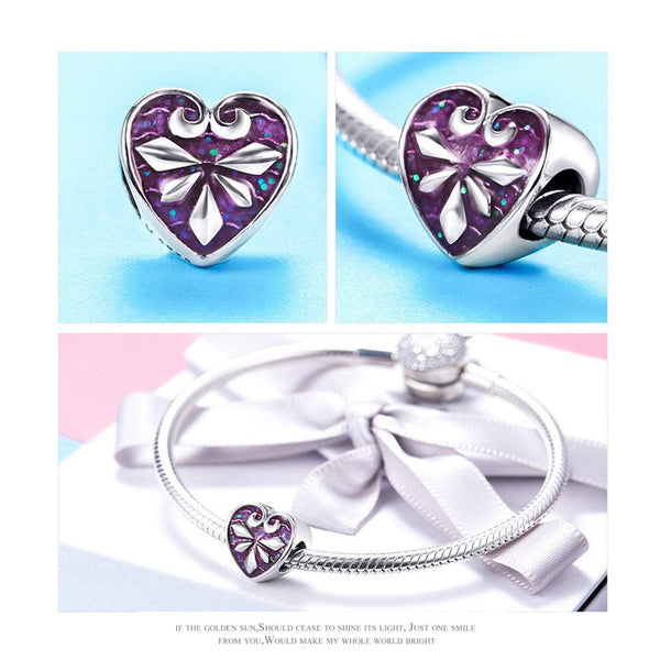 925 Sterling Silver Love Charm Bead for Charm Bracelet Pendant