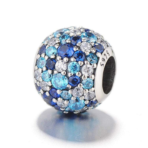 Blue Pandora Charm 925 Sterling Sliver Spacer Bead Fits Pandora Bracelet