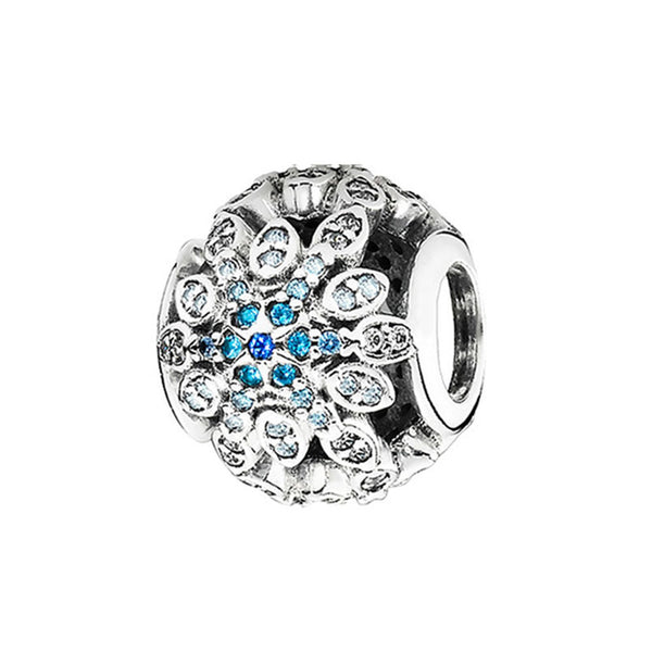 Snowflake Pandora Charm 925 Sterling Sliver Spacer Bead Fits Pandora Bracelet