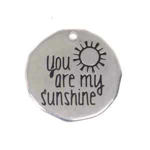 2 Pcs Stainless Steel Charm - You Are My Sunshine