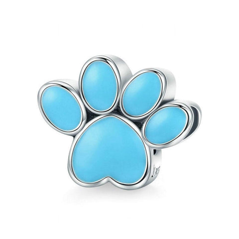 925 Sterling Silver Dog Paw Charm Bead Fits Pandora Charm Bracelet Pendant