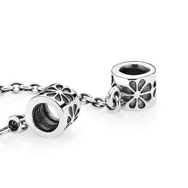 Daisy Flower Pandora Safety Chain Fits Pandora Bracelet