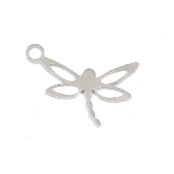 2 pcs Dragonfly Stainless Steel Charm