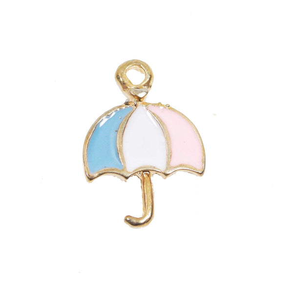 10 Pcs Umbrella Enamel Charm Craft Supplies