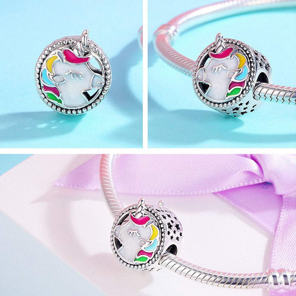 925 Sterling Silver Unicorn Charm Fits Pandora Bracelet