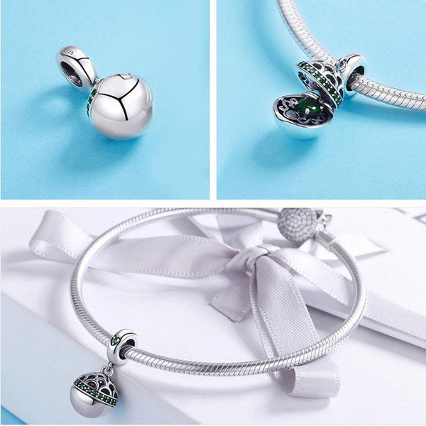 925 Sterling Silver Special Heart Dangle Charm Bead Fits for Pandora Bracelet Pendant