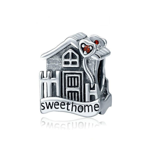 925 Sterling Silver Sweet home Charm Bead Fits Pandora Charm Bracelet Pendant