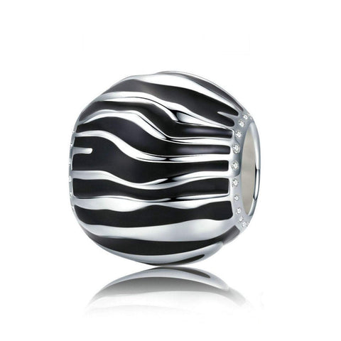 925 Sterling Silver Zebra Charm Bead Fits Pandora Charm Bracelet Pendant