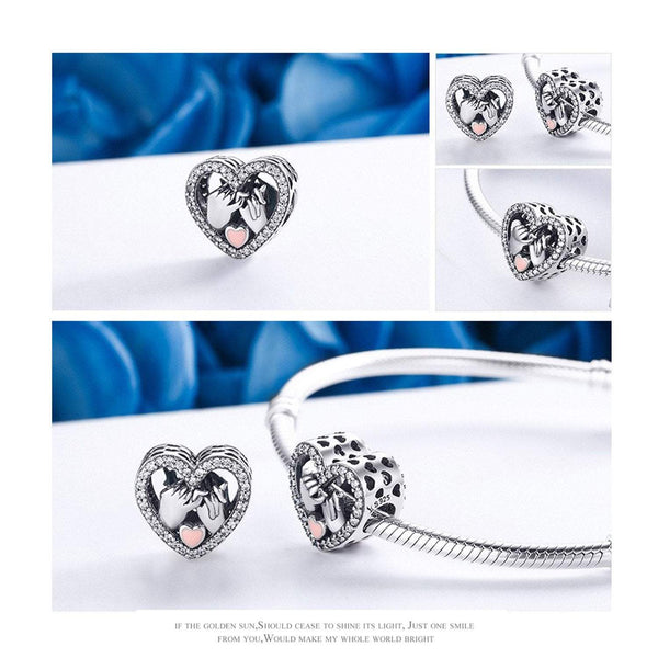 925 Sterling Silver Love Charm Bead Fits Pandora Charm Bracelet Pendant