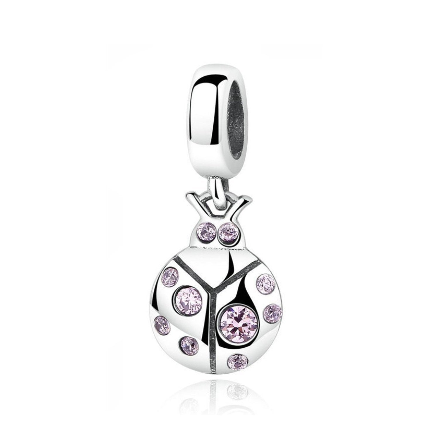 925 Sterling Silver Ladybug Charm Bead Fits Pandora Charm Bracelet Pendant