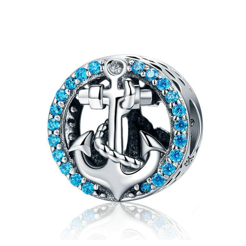 925 Sterling Silver Anchor Charm Bead for Bracelet Pendant