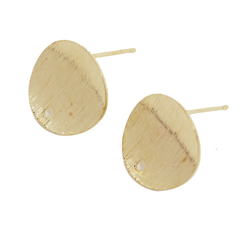 4 Pcs Gold Plated Ear Studs for Jewelry Making