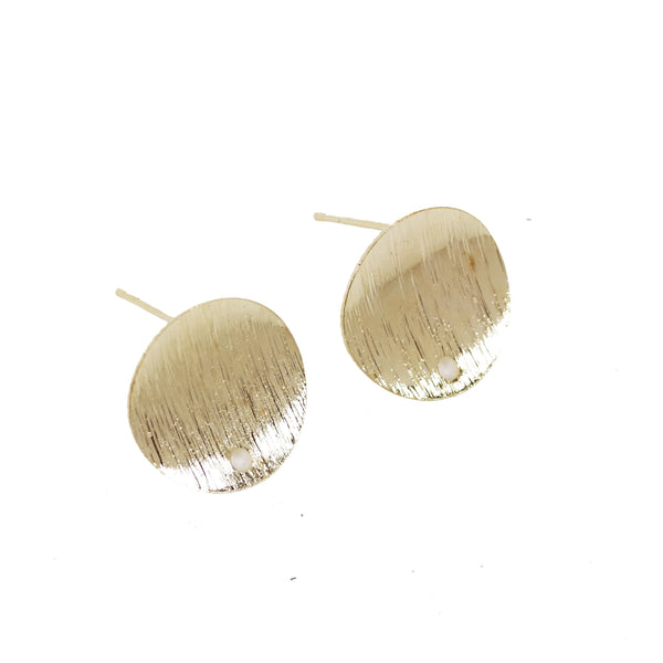 4 Pcs Gold Plated Ear Studs for Jewelry Making