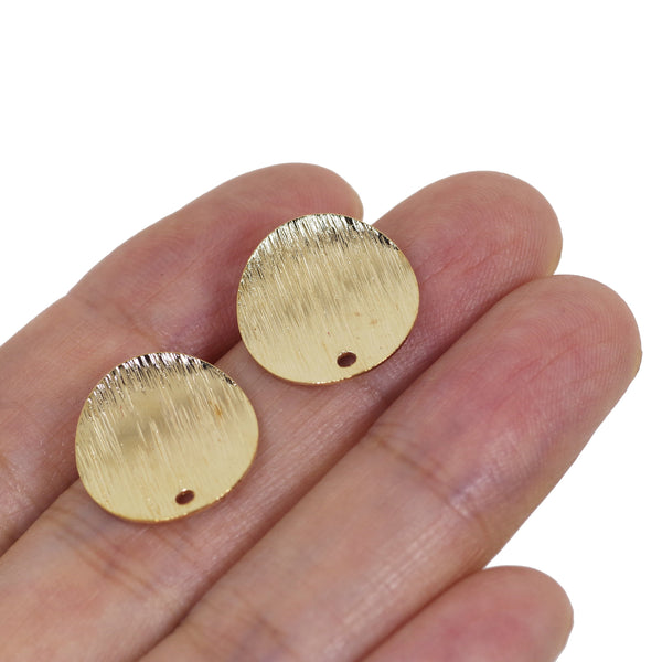 4 Pcs Gold Plated Ear Studs for Jewelry Making