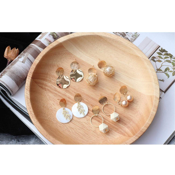 4 Pcs Gold Plated Ear Studs for Jewelry Making