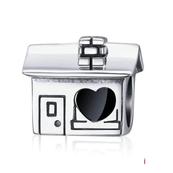 925 Sterling Silver House Charm Bead Fits Pandora Charm Bracelet Pendant