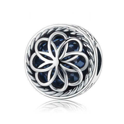 925 Sterling Silver Flower Charm Bead Fits Pandora Charm Bracelet Pendant