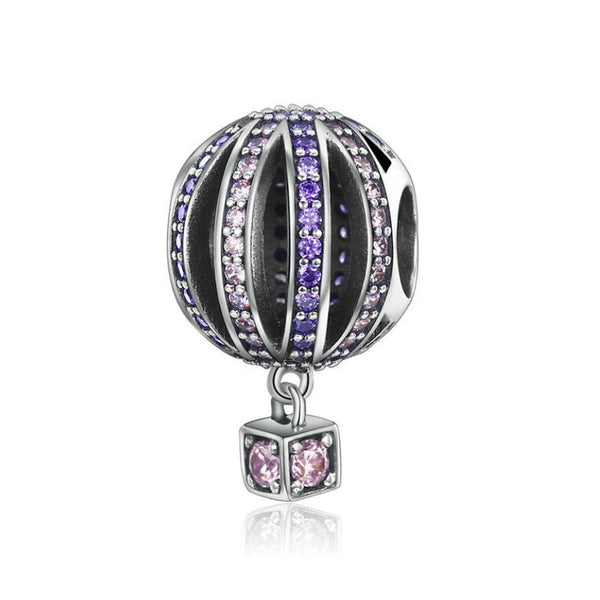 925 Sterling Silver Hot Air Balloon Charm Bead Fits Pandora Charm Bracelet Pendant