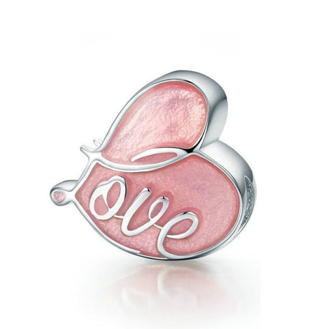 925 Sterling Silver Love Charm Bead Fits Pandora Charm Bracelet Pendant