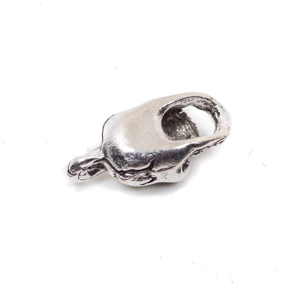 10 Skull Charms Antique Silver Tone Pendant