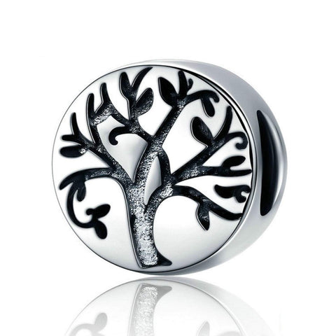 925 Sterling Silver Tree of Life Charm Bead for Bracelet Pendant