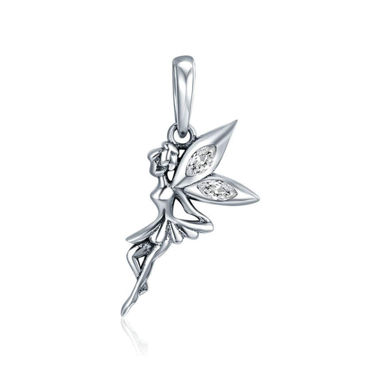 925 Sterling Silver Fairy Charm Bead Fits Pandora Charm Bracelet Pendant