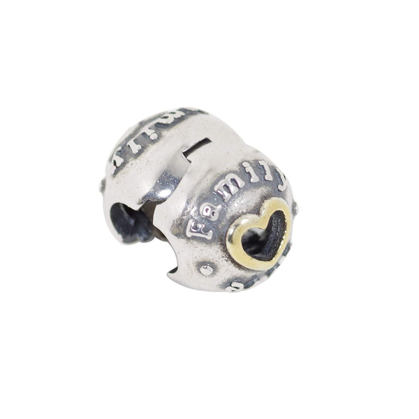 Family Love Pandora Clip 925 Sterling Sliver Spacer Bead Fits Pandora Bracelet