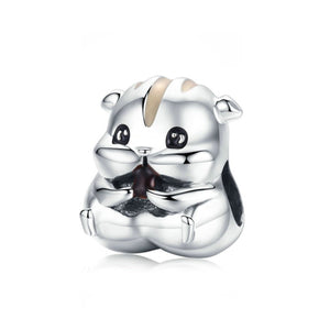 925 Sterling Silver Hamster Charm Bead Fits Pandora Charm Bracelet Pendant