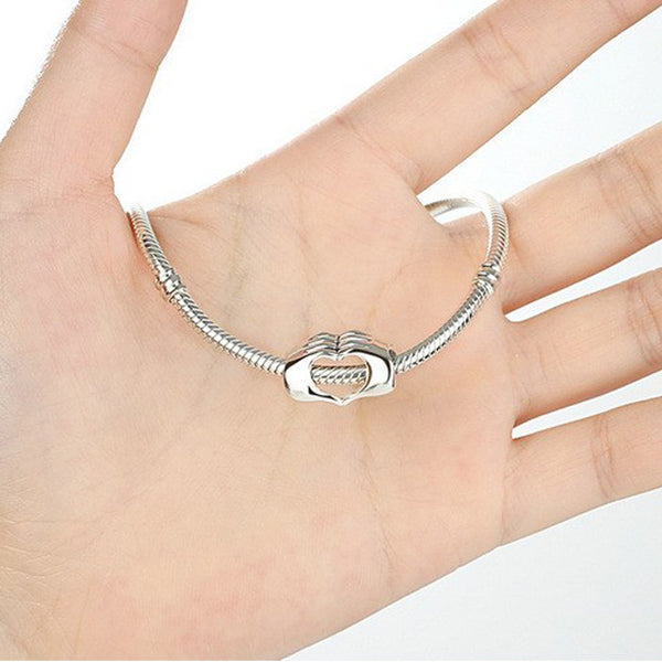 925 Sterling Silver Hand Love Charm Bead for Charm Bracelet Pendant