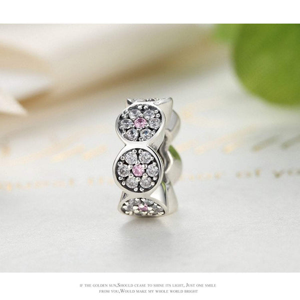 925 Sterling Silver Flower Spacer Charm Bead Fits Pandora Charm Bracelet Pendant