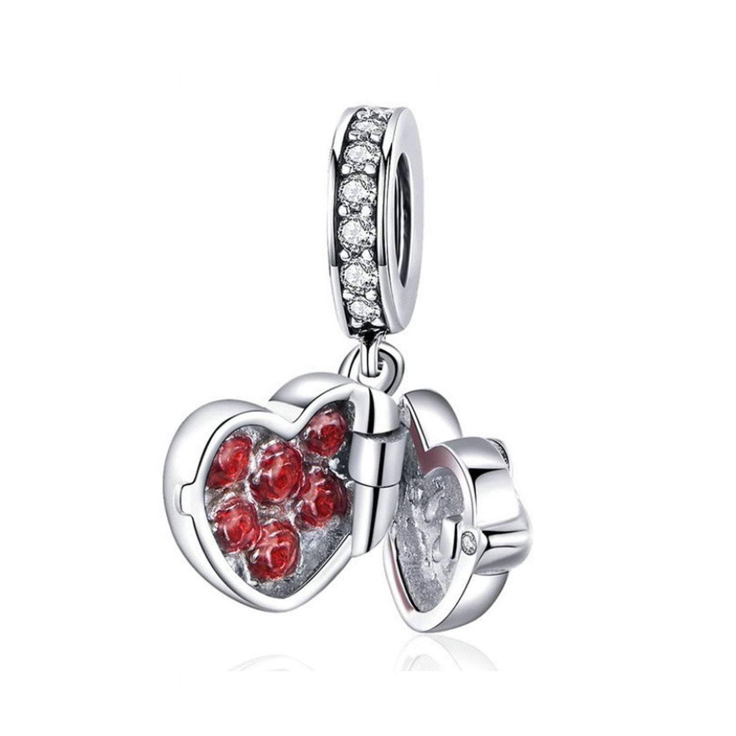 925 Sterling Silver Love Charm Bead for Charm Bracelet Pendant