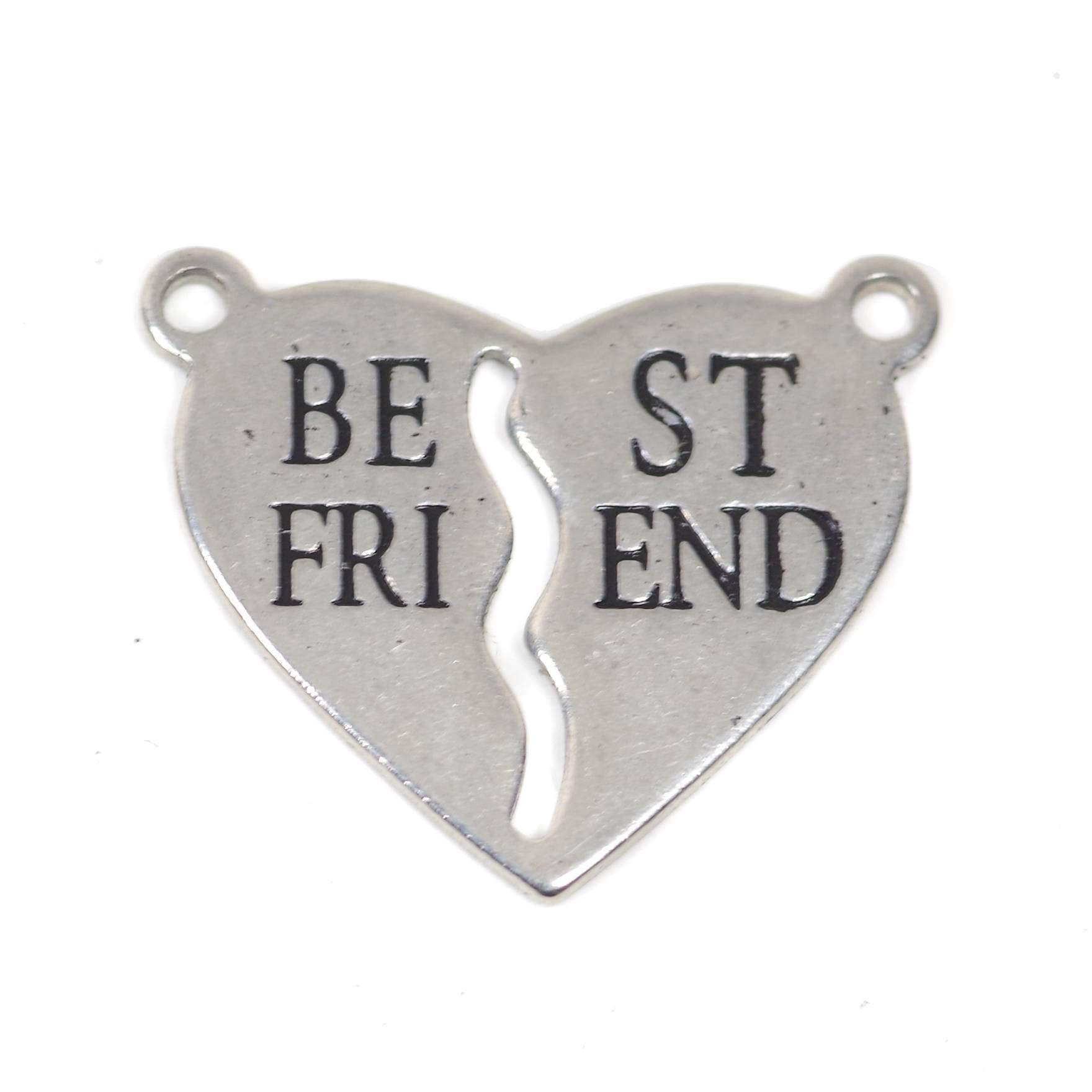 2 Pcs Stainless Steel Charm - Best Friend