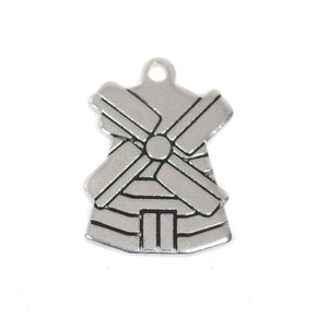 2 pcs Windmill Stainless Steel Charm