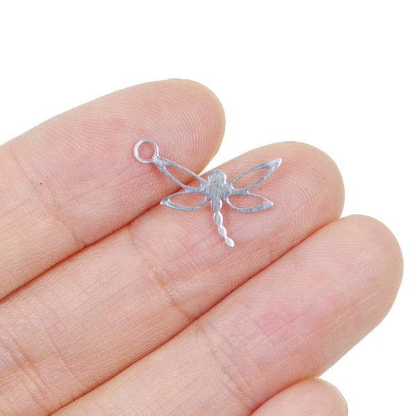 2 pcs Dragonfly Stainless Steel Charm