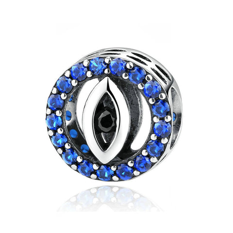 925 Sterling Silver Blue Evil Eye Charm Bead Fits Pandora Charm Bracelet Pendant