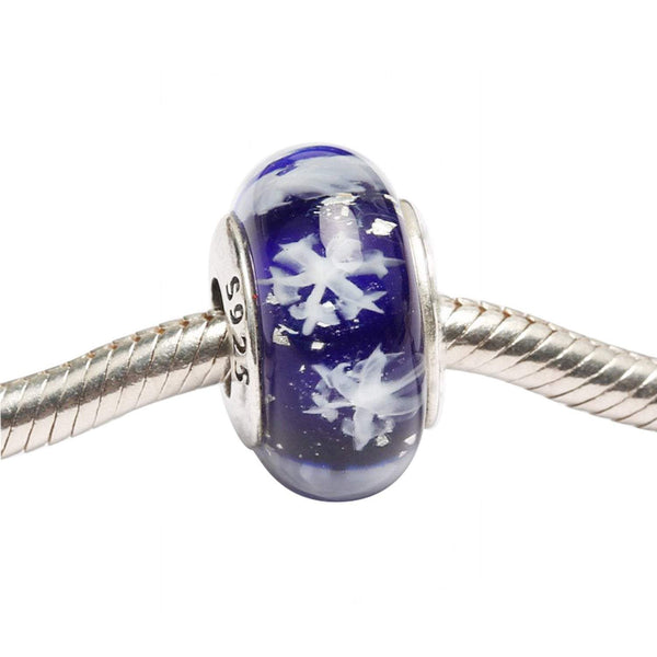Snowflake Pandora Charm 925 Sterling Sliver Spacer Bead Fits Pandora Bracelet