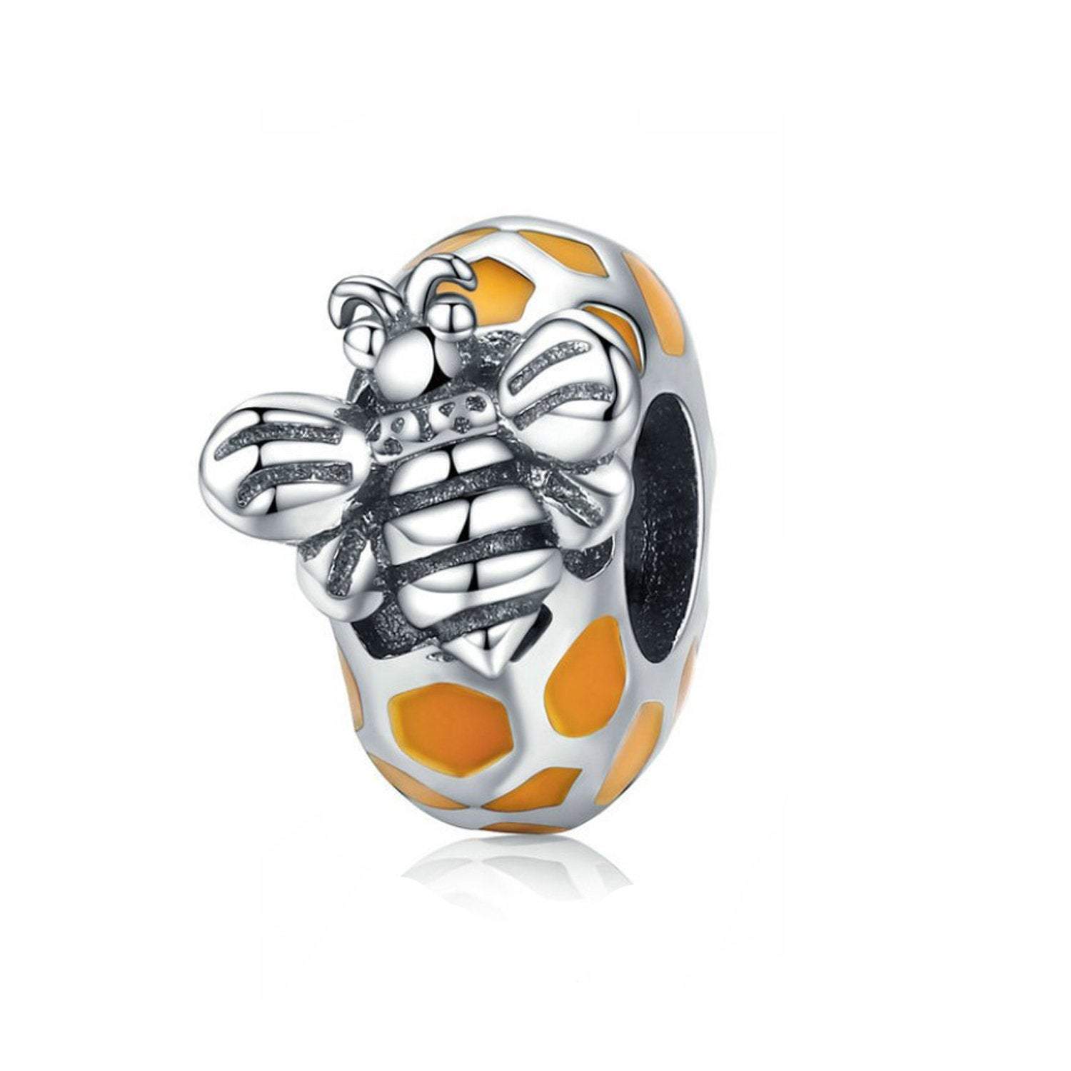 925 Sterling Silver Bee Charm Bead Fits Pandora Charm Bracelet Pendant