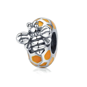 925 Sterling Silver Bee Charm Bead Fits Pandora Charm Bracelet Pendant