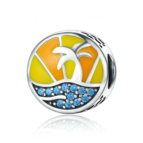 925 Sterling Silver Summer Charm Bead Fits Pandora Charm Bracelet Pendant