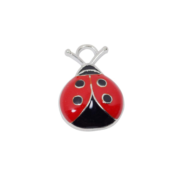 10 Pcs Ladybug Enamel Charm Craft Supplies